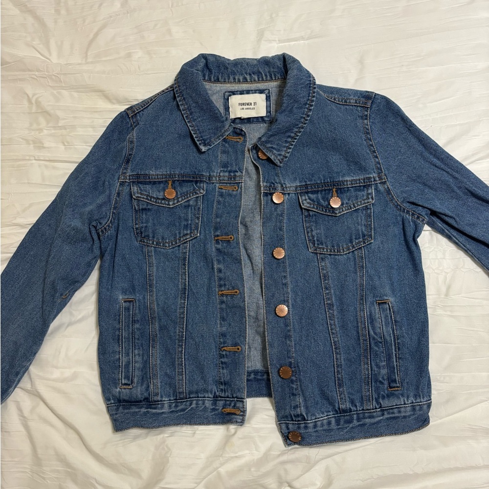 Forever 21 womens size small denim jean jacket